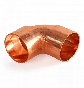 Отвод медный 18 мм 45 градусов однораструбный